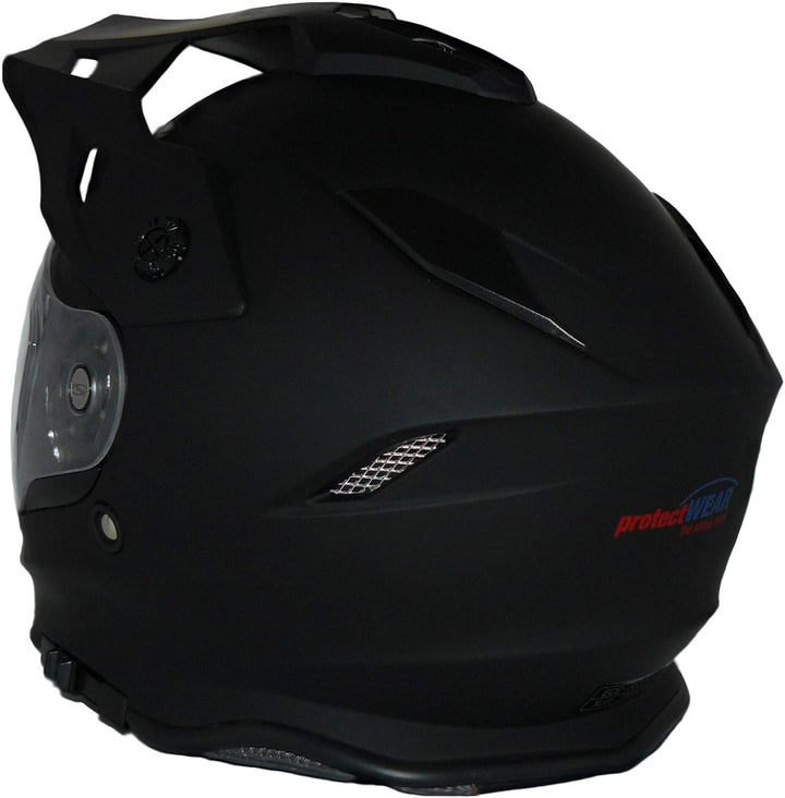 protectWEAR Crosshelm Endurohelm Motorradhelm mit integrierter Sonnenblende und Visier V331-SM-M, Sc