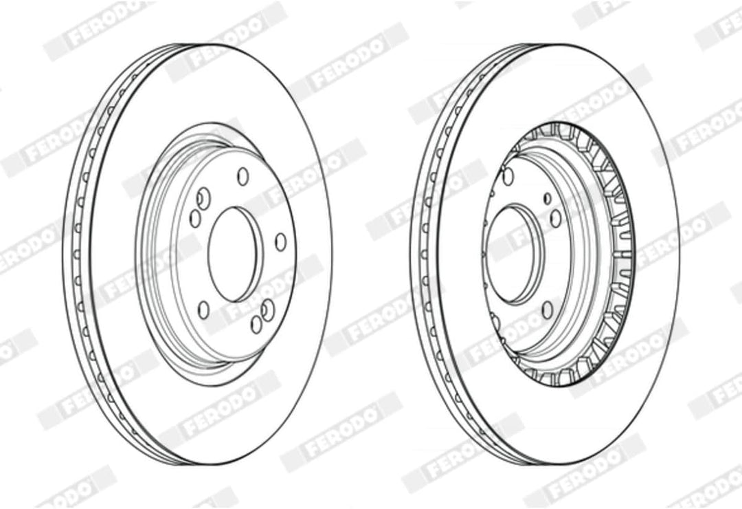 Bremsscheiben Komplett FERODO DDF2680C vorne, belüftet, 2 Stück