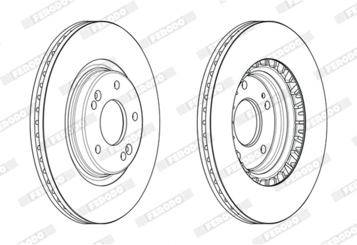 Bremsscheiben Komplett FERODO DDF2680C vorne, belüftet, 2 Stück