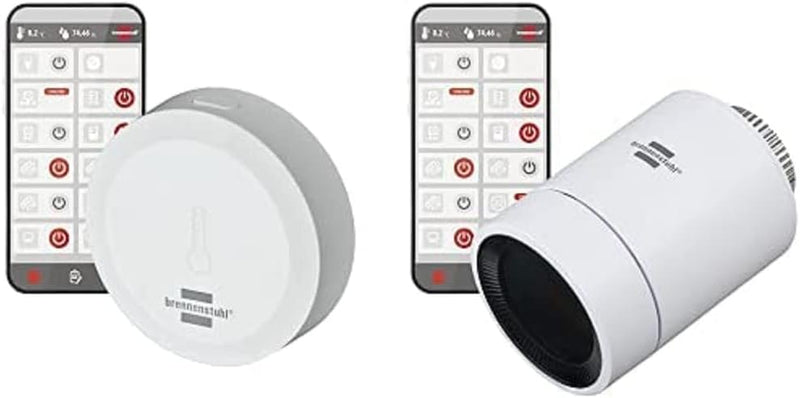 Brennenstuhl Connect Zigbee Temperatur- und Feuchtigkeitssensor TFS CZ 01 (Smart Home, kostenlose Ap