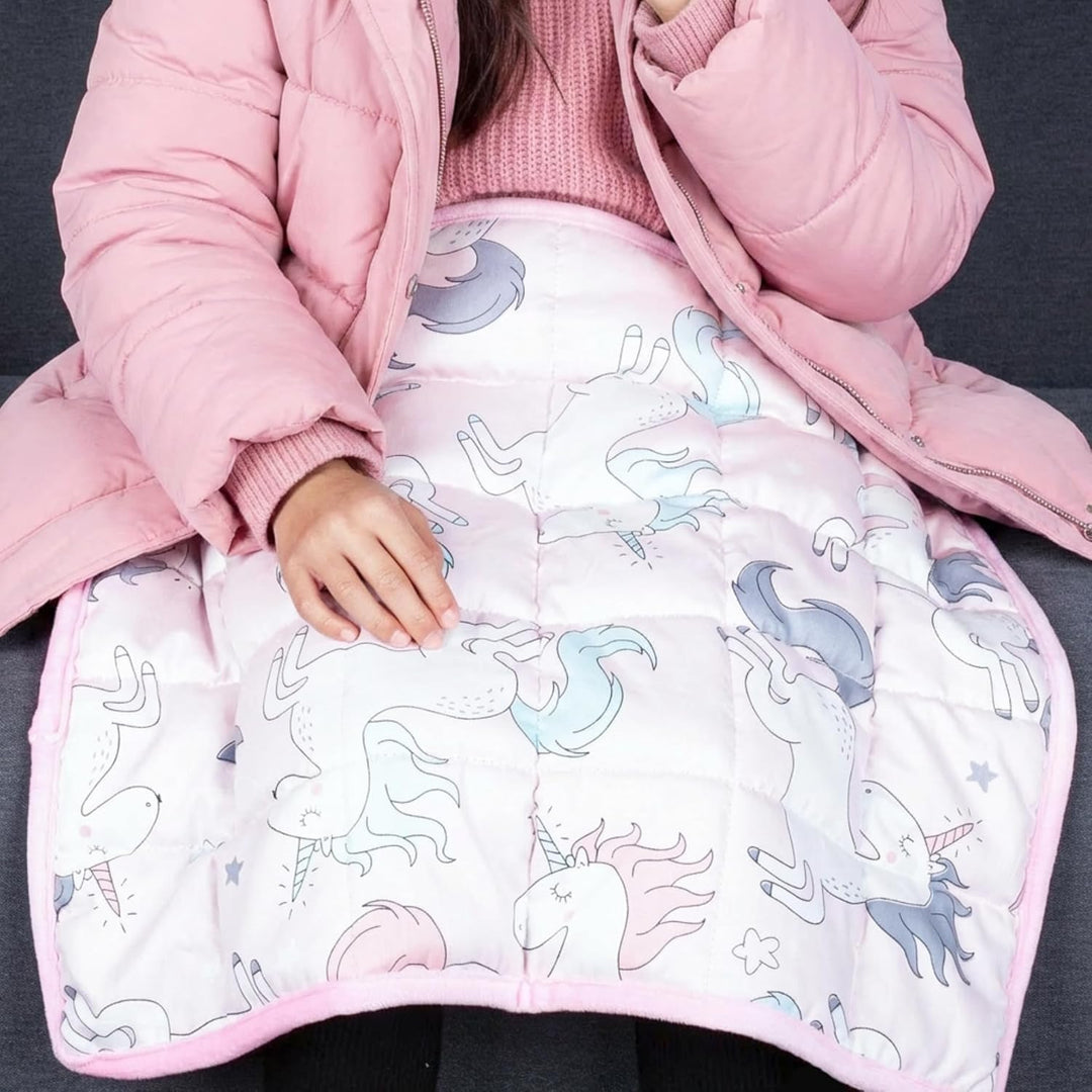 Sleepymoon Gewichtete Lap Pad für Angst und Entspannung (Baumwolle Einhorn, 46 * 54cm-1.4kg) Baumwol