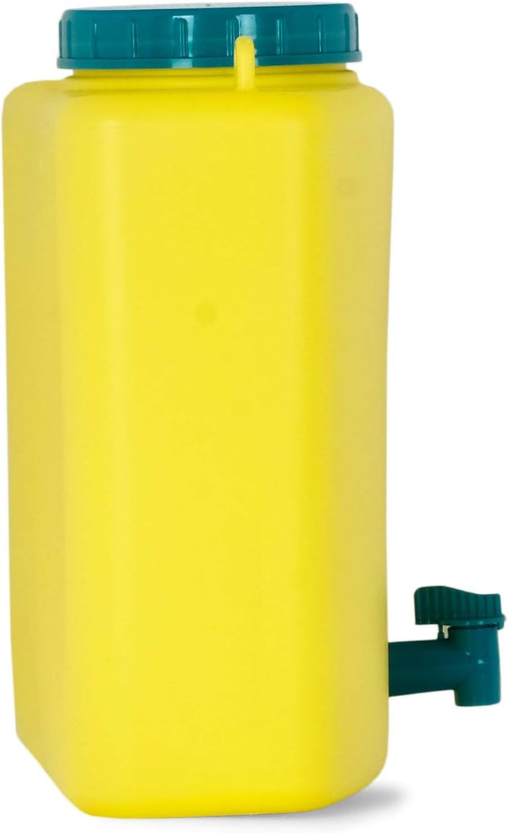 Wasserspender 9 L mit Wasserhahn Gartenhaus Camping Rukomojnik Datscha Kanister gelb, Gelb
