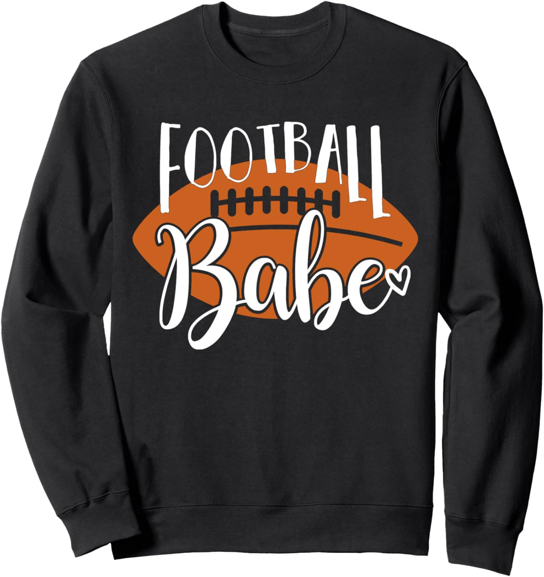 Football Babe TShirt,Mom Football Game Day TShirts for Women Sweatshirt