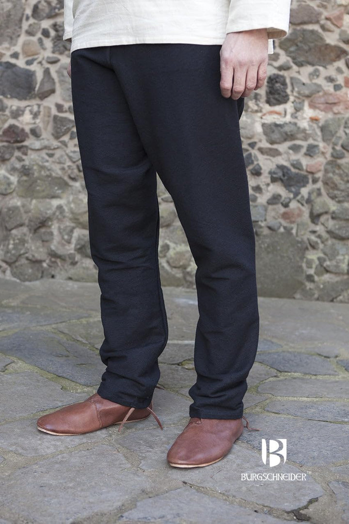Burgschneider Mittelalter Thorsberghose Wikingerhose Herren schwarz Baumwolle - XXXL