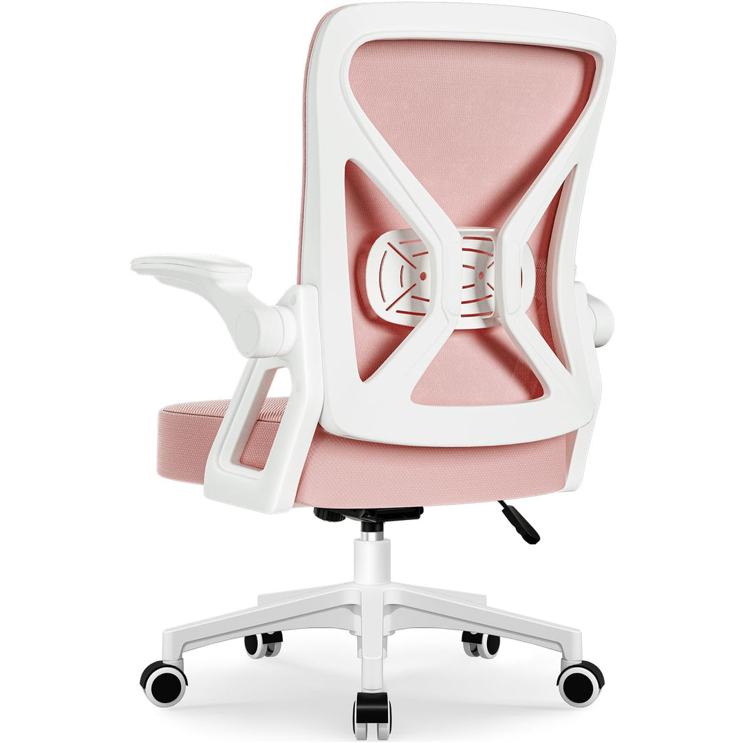 Airchros Bürostuhl, Schreibtischstuhl Bürostuhl Ergonomisch mit Einstellbarer Lendenstütze, Hochklap