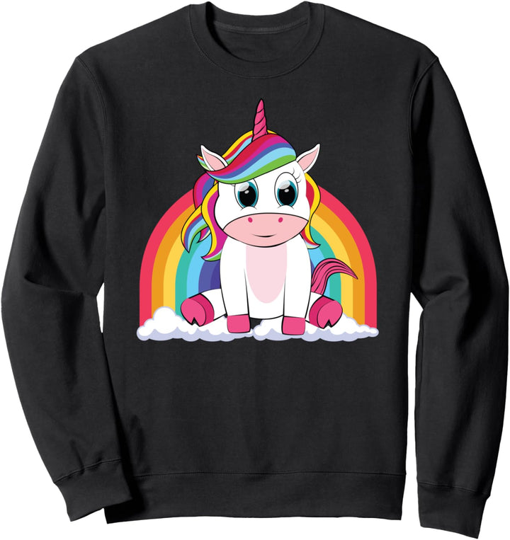 Einhorn mit Regenbogen Sweatshirt