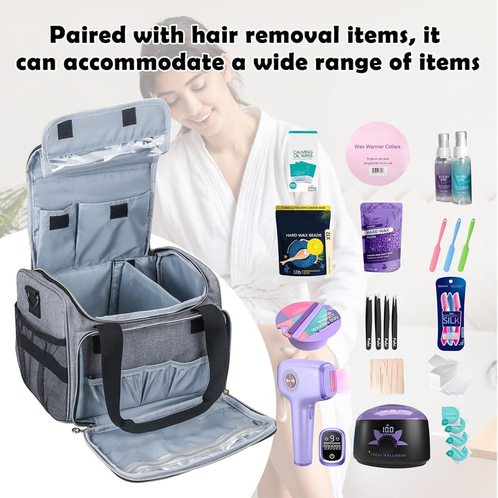 Wachsset, Tragetasche, kompatibel mit Tress Wellness, tragbarer Organizer für Wachswärmer, Wachsbohn