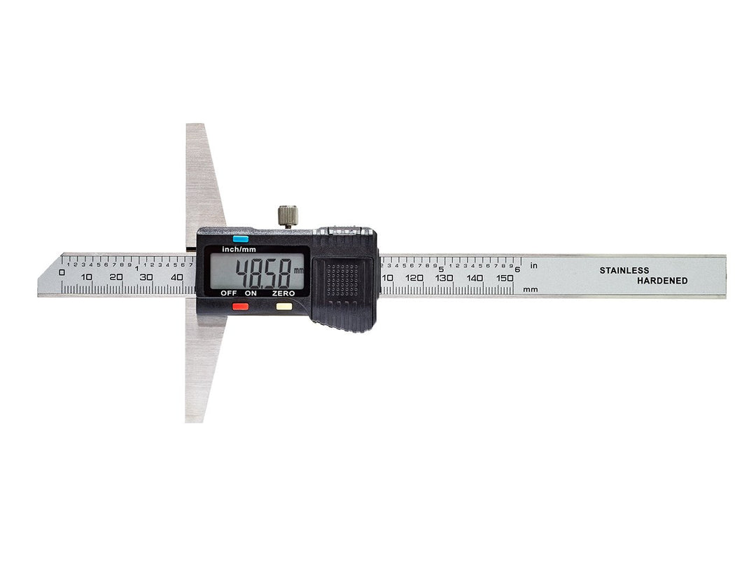 WABECO Tiefenmessschieber 150 mm digital Tiefenmesser Tiefenmass Tiefenmessgerät Messschieber