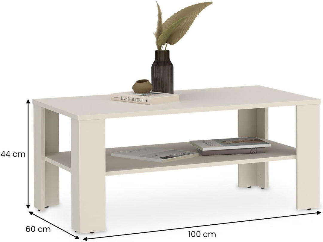 CARO-Möbel Couchtisch ANIMO 100 x 60 cm - Kaschmir, Kaschmir