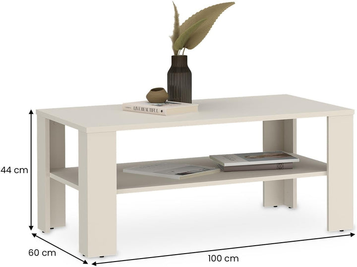 CARO-Möbel Couchtisch ANIMO 100 x 60 cm - Kaschmir, Kaschmir
