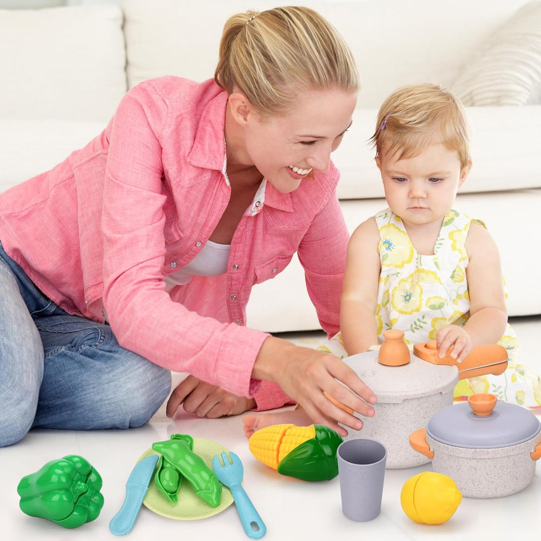 Kinderküche Zubehör, Matschküche Kinder Outdoor, spielküche zubehör, Topfset für Rollenspiele -Gesch