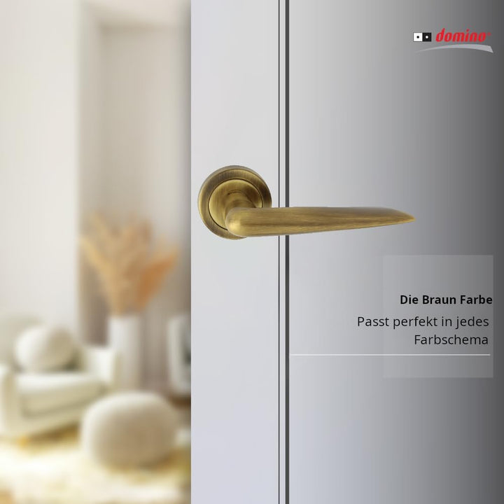 domino Türgriff Drückergarnitur | Türklinke für Zimmertür, Bürotür, Kellertür & Innentür | Türbeschl