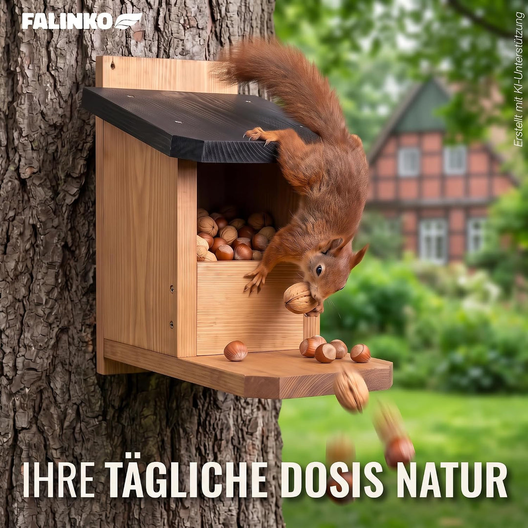 Premium Eichhörnchen-Futterhaus, wetterfeste Futterstation