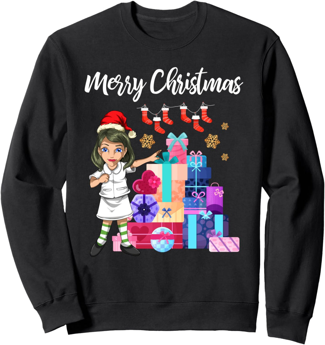 Heiligabend Pajama Familien Geschenk Krankenschwester Sweatshirt