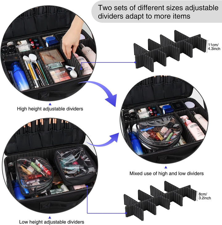 Relavel Kosmetiktasche, Relavel Extra Grosse Kosmetikkoffer, Reise Schminkkoffer Portable Beauty Cas