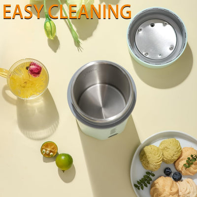 Elektrischer Reise-Wasserkocher 500ml, Tragbarer Mini-Wärmebecher, 3-in-1, Mini-Thermoskanne 304, Ge