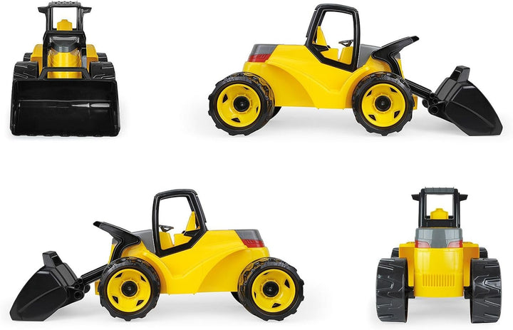 Lena 02142 - Giga Trucks Schaufellader Pro schwarz und gelb, Starke Riesen Radlader ca. 67 cm, moder