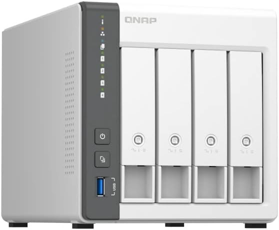 QNAP TS-433 NAS 4 Bay (ARM 4-Core Cortex-A55 2,0GHz, 2,5GbE) 40TB Bundle mit 4x10TB WD RED Plus HDD