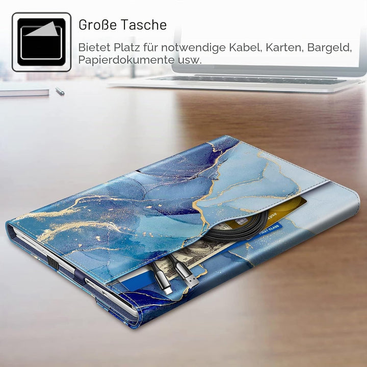 Fintie Hülle für Microsoft Surface Pro 7+ / 7/6 / 5/4 / 3 - Multi-Sichtwinkel Kunstleder Tasche Schu