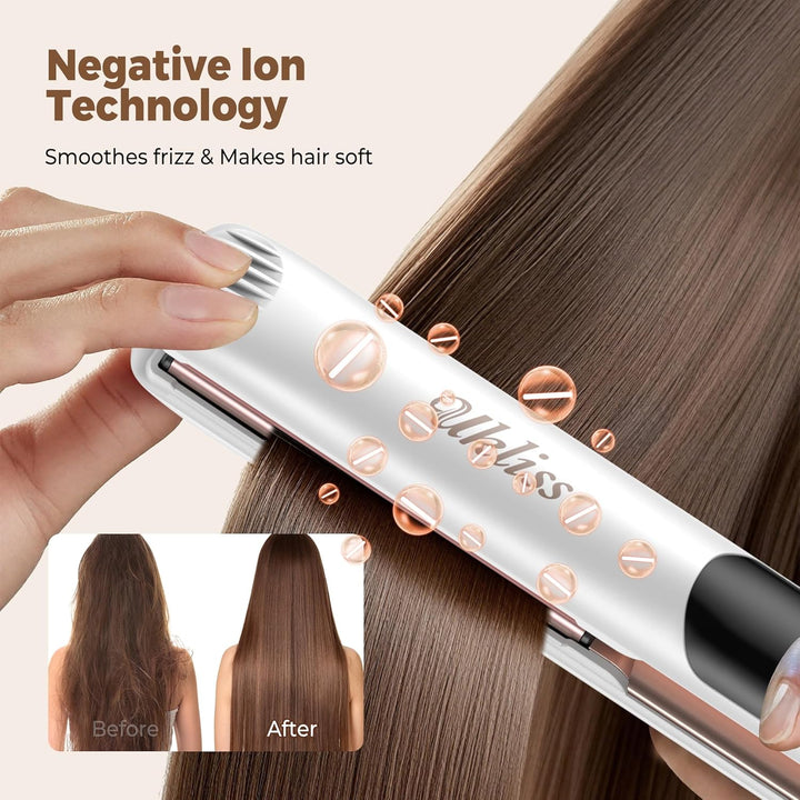 UKLISS Glätteisen Profi, 2 in 1 Haarglätter mit Keramik- & Ionen-Technologie | 30 Sek. Schnellaufhei