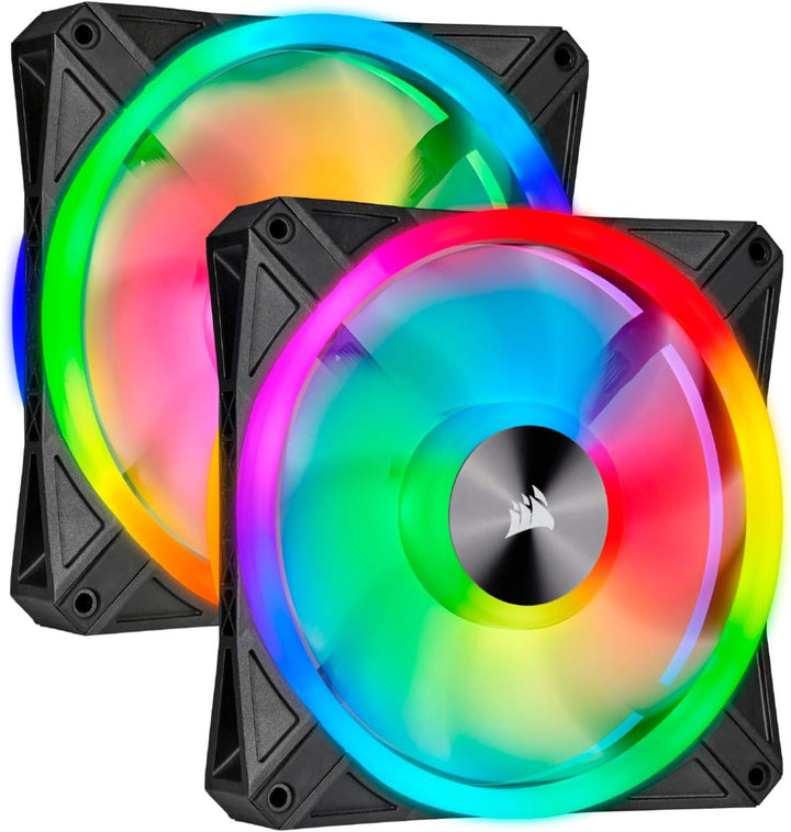 Corsair iCUE QL140 RGB, 140-mm-RGB-LED-PWM-Lüfter (68 Einzeln Ansteuerbare RGB-LEDs, Schwindigkeiten