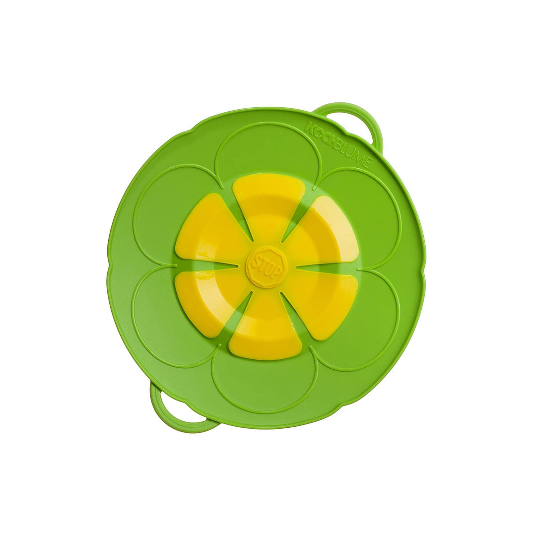 Kochblume das Original, Silikon Überkochschutz für Töpfe und Pfannen, Mikrowellen-Deckel, Spritzschu