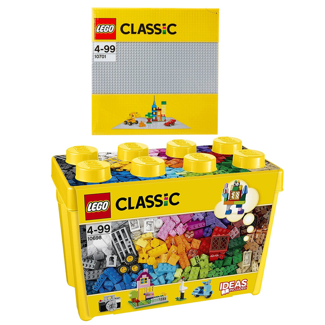 Lego Classic 2er Set 0698 10701 Grosse Bausteine-Box + Grundplatte