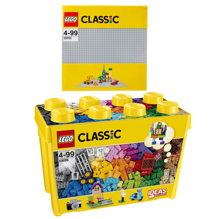 Lego Classic 2er Set 0698 10701 Grosse Bausteine-Box + Grundplatte