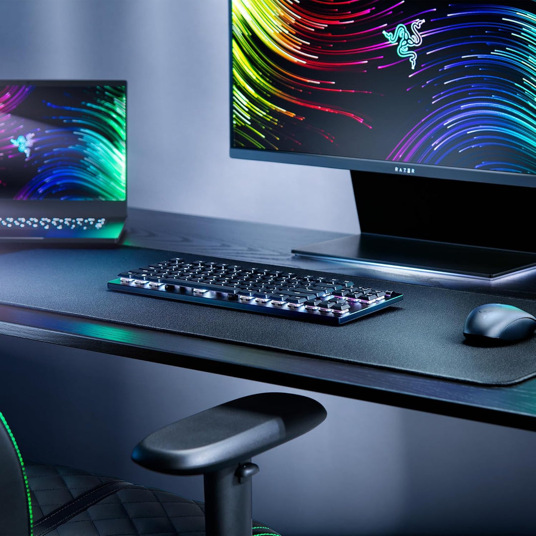 Razer DeathStalker V2 Pro Tenkeyless (Red Switch) - Kabellose Optische Low-Profile-Gaming-Tastatur (