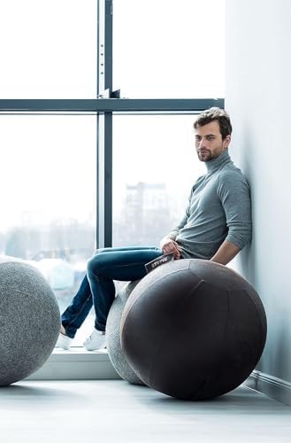 Stryve ® Ball Gymnastikball (65 cm, 70 cm) Sitzball Büro, Balance Ball mit Anti-Rutsch Oberfläche (P