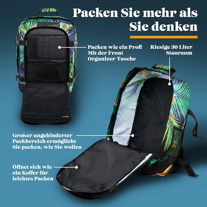 Cabin Max Metz Handgepäck Rucksack 45x36x20, Reiserucksack, Rucksack Flugzeug, Travel Backpack für C