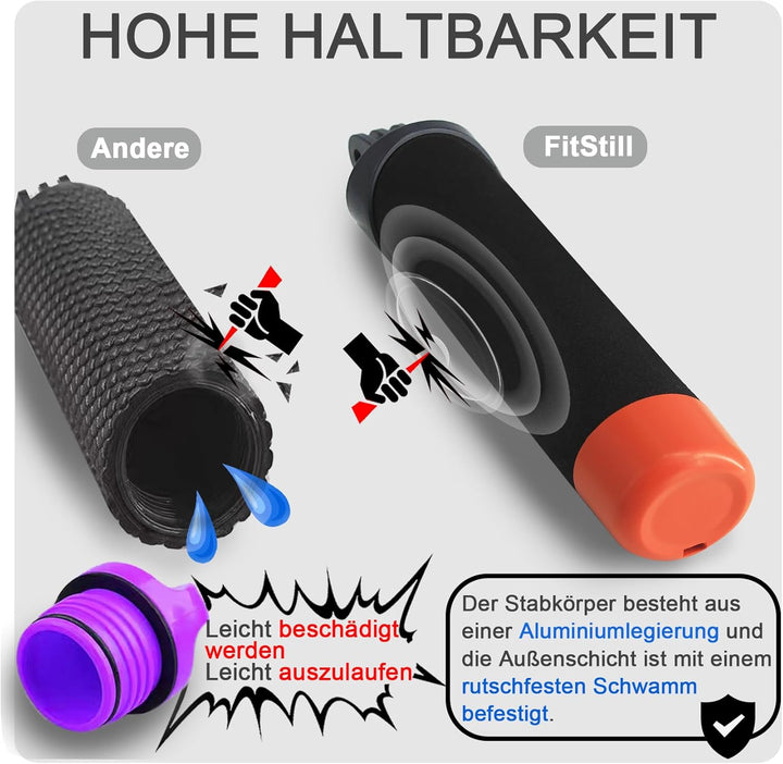 FitStill wasserdichter Einbeinstativ, schwimmender Handgriff + Sicherheits-Handschlaufe mit Stahlker