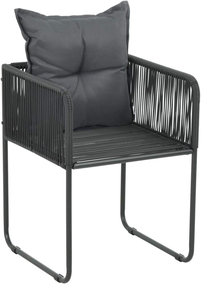 WIFESE 4 STK. Gartenstühle mit Kissen BalkonmöBel GartenmöBel Set Gartenstuhl StapelstüHle Rattan Ga