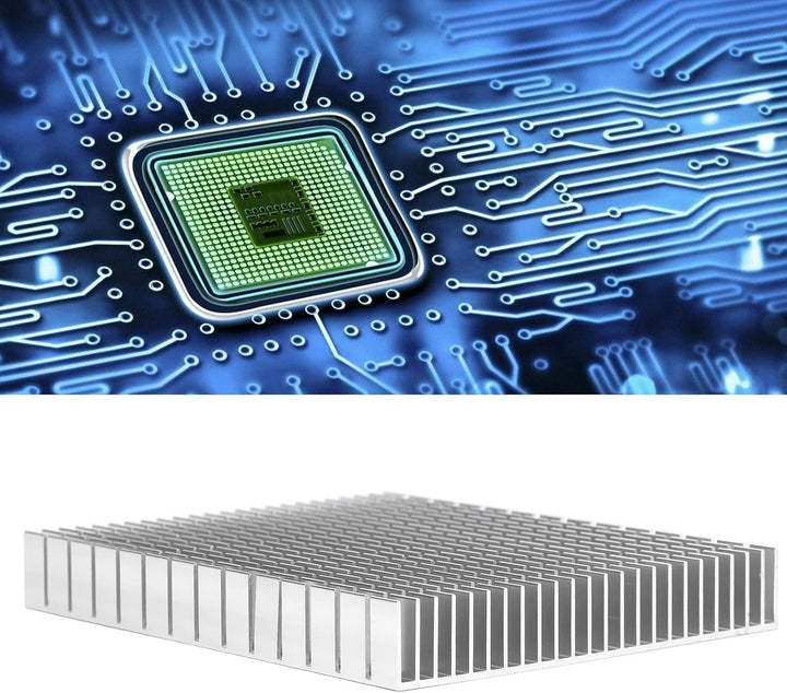 Eujgoov Aluminium Kühlkörper, PC Kühlrippen Heatsink 150x120x20mm Kühlung Kühlerkühlung für CPU Leis