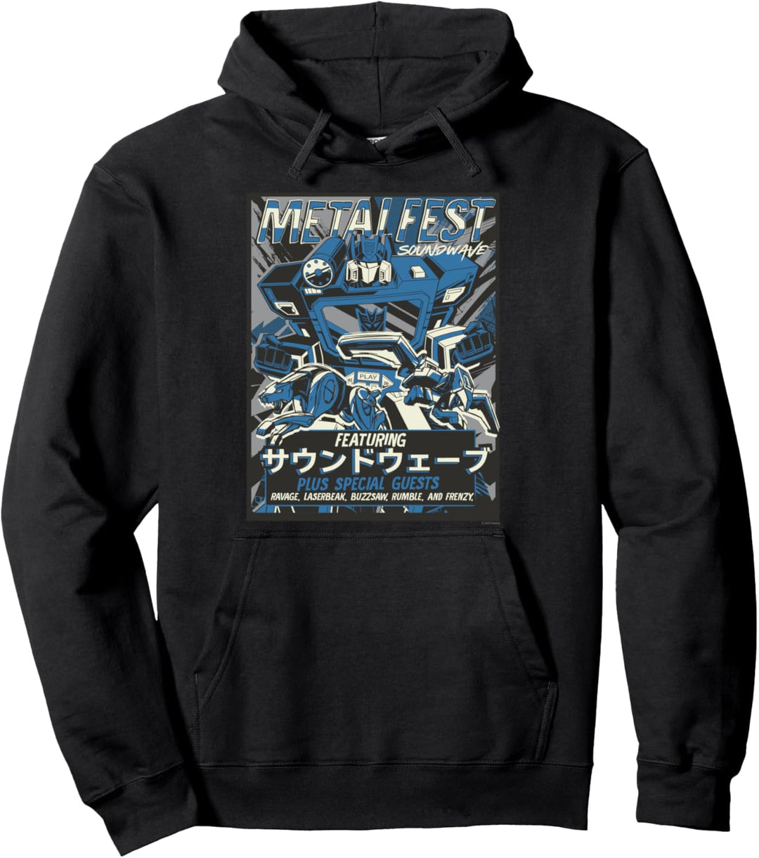 Transformers Metal Fest Soundwave Comic Style Poster Pullover Hoodie