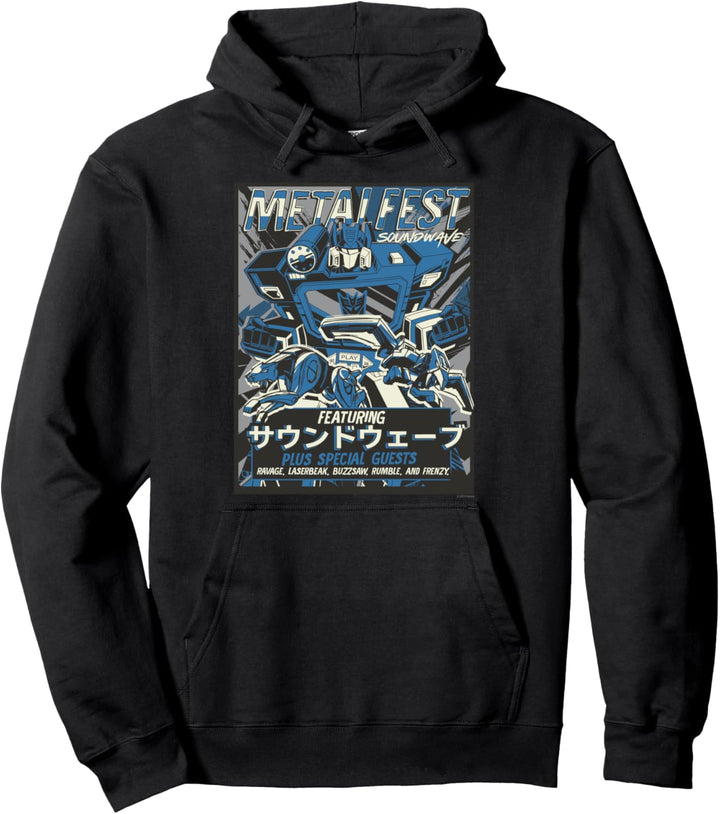 Transformers Metal Fest Soundwave Comic Style Poster Pullover Hoodie