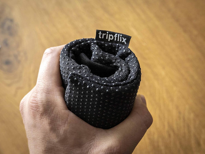 TRIPFLIX ® MAX universal Tablethalter für Flugzeugsitze | roll- und Faltbare Halterung | Ultraleicht