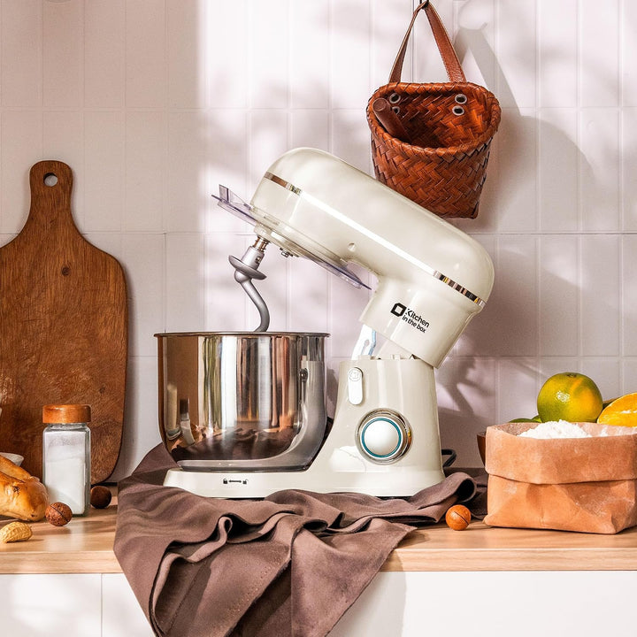 Kitchen in the box Kompakte Küchenmaschine 3,5 L, Rührmaschine &amp; Knetmaschine mit 10 Geschwindigkeit