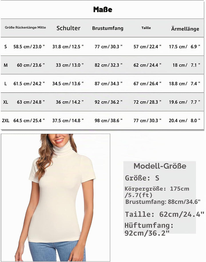 Totatuit Damen Rollkragenpullover Strickpullover Langarm für Herbst Winter Vielseitiger Basic Pullov