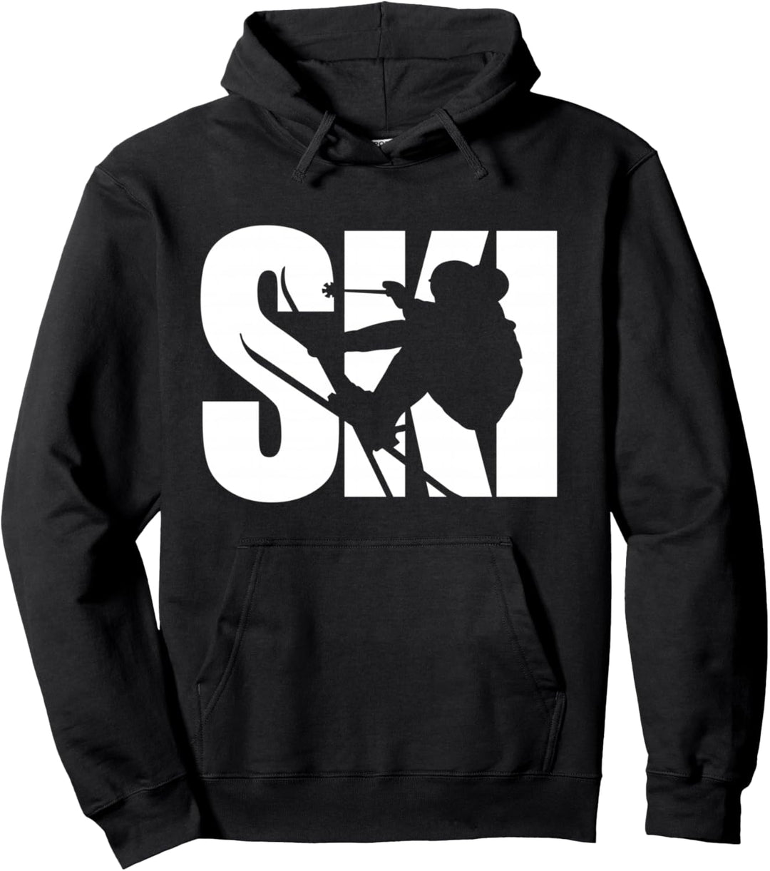 Ski, Skifahrer, Herren, Damen, Kinder, Jungen, Mädchen, Wintersport Pullover Hoodie