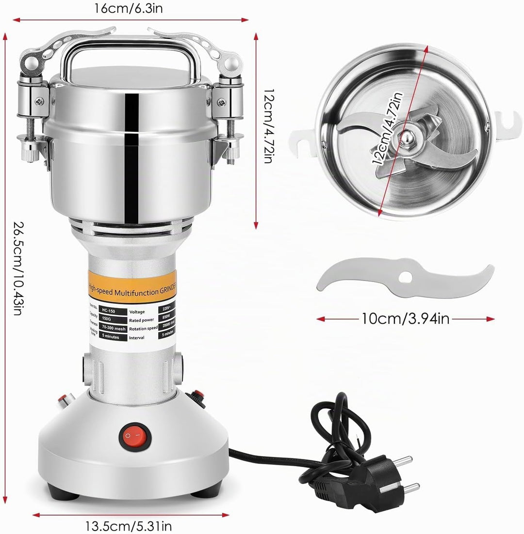 Kotsy 150g Tragbare Getreidemühle 220 V Hochgeschwindigkeits Schleifmaschine Mehl Pulver Maschine fü