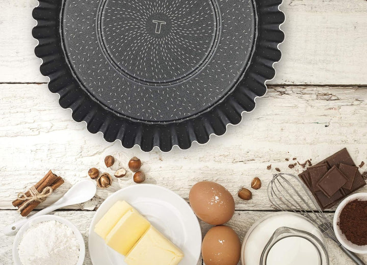 Tefal Perfectbake Set 5 Kuchenformen, 30 cm, 24 cm, 28 cm, 4 Quadrate 26 cm, Backblech, 38 x 28 cm,