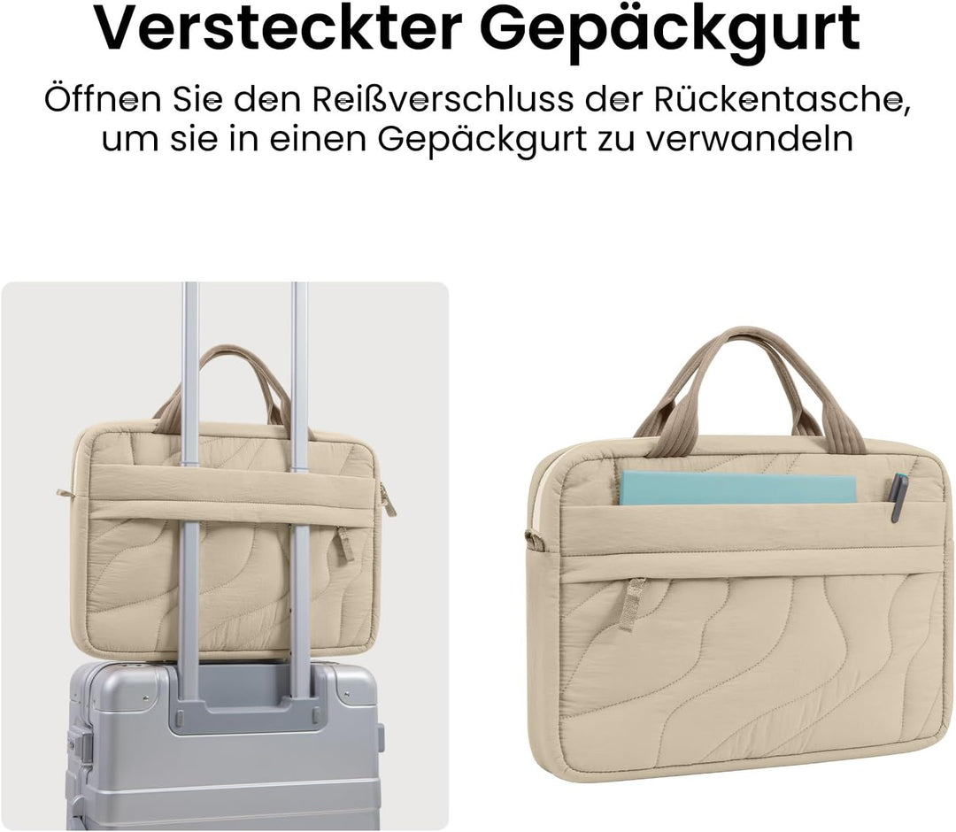 tomtoc Laptoptasche 16 Zoll, Puffy Laptop Tasche für Damen, Leichte Laptoptasche für 16 Zoll MacBook