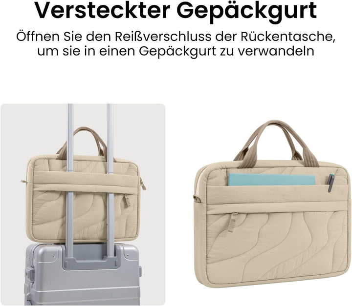 tomtoc Laptoptasche 16 Zoll, Puffy Laptop Tasche für Damen, Leichte Laptoptasche für 16 Zoll MacBook