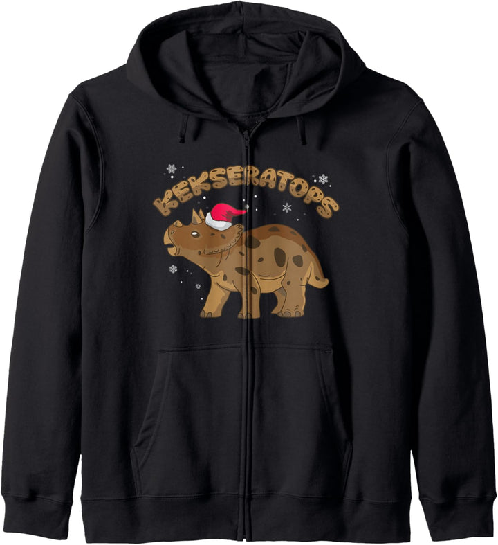 Dino Backen Kekseratops Triceratops Dinosaurier Weihnachten Kapuzenjacke