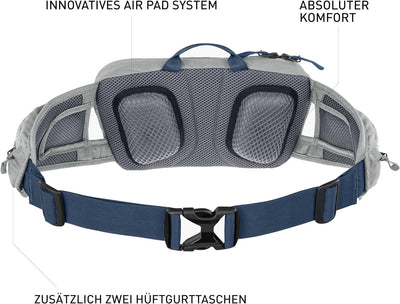 EVOC HIP POUCH 1 Hüfttasche, Bauchtasche, Hüftbeutel für Bike-Touren & Trails (1 l Fassungsvermögen,