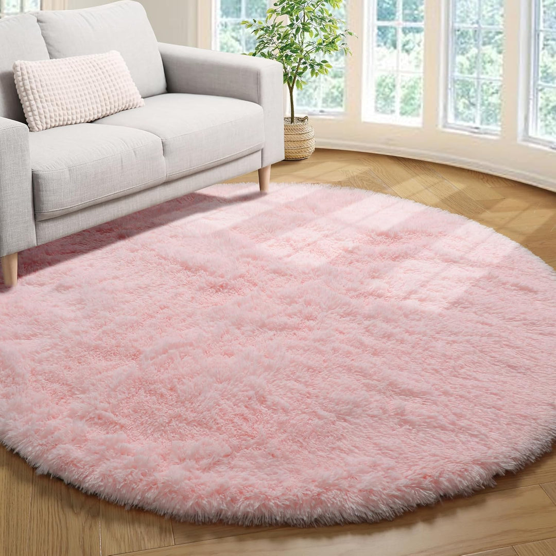 Teppich Rund Wohnzimmer Hochflor Teppiche Langflor Wohnzimmerteppich für Wohnzimmer Flauschiger Tepp