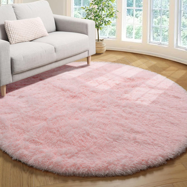 Teppich Rund Wohnzimmer Hochflor Teppiche Langflor Wohnzimmerteppich für Wohnzimmer Flauschiger Tepp