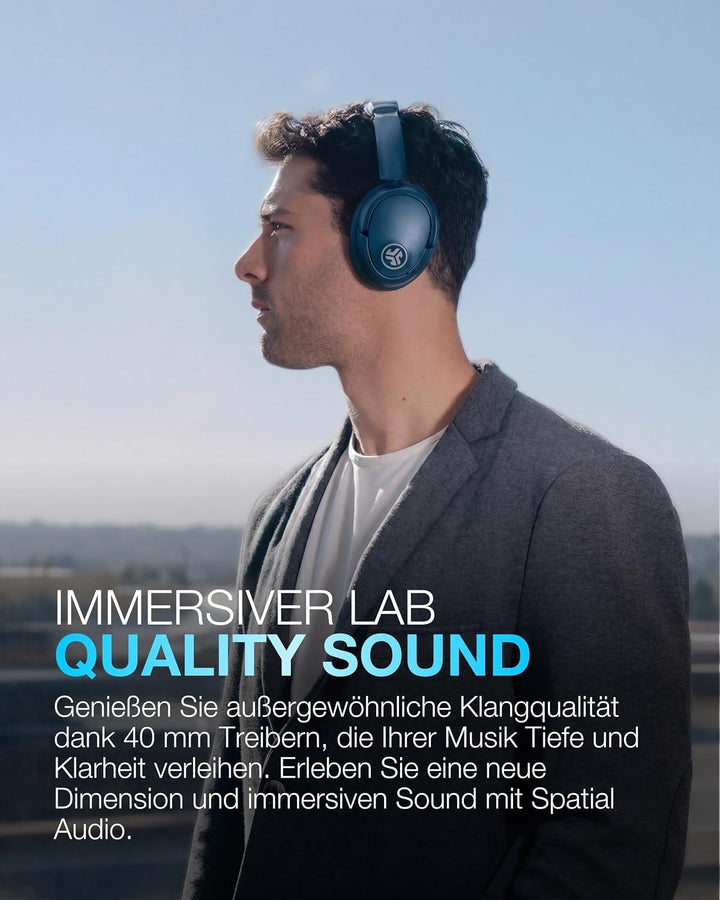 JLab JBuds LUX ANC Kopfhörer - Over Ear Bluetooth, Marineblau, Marineblau