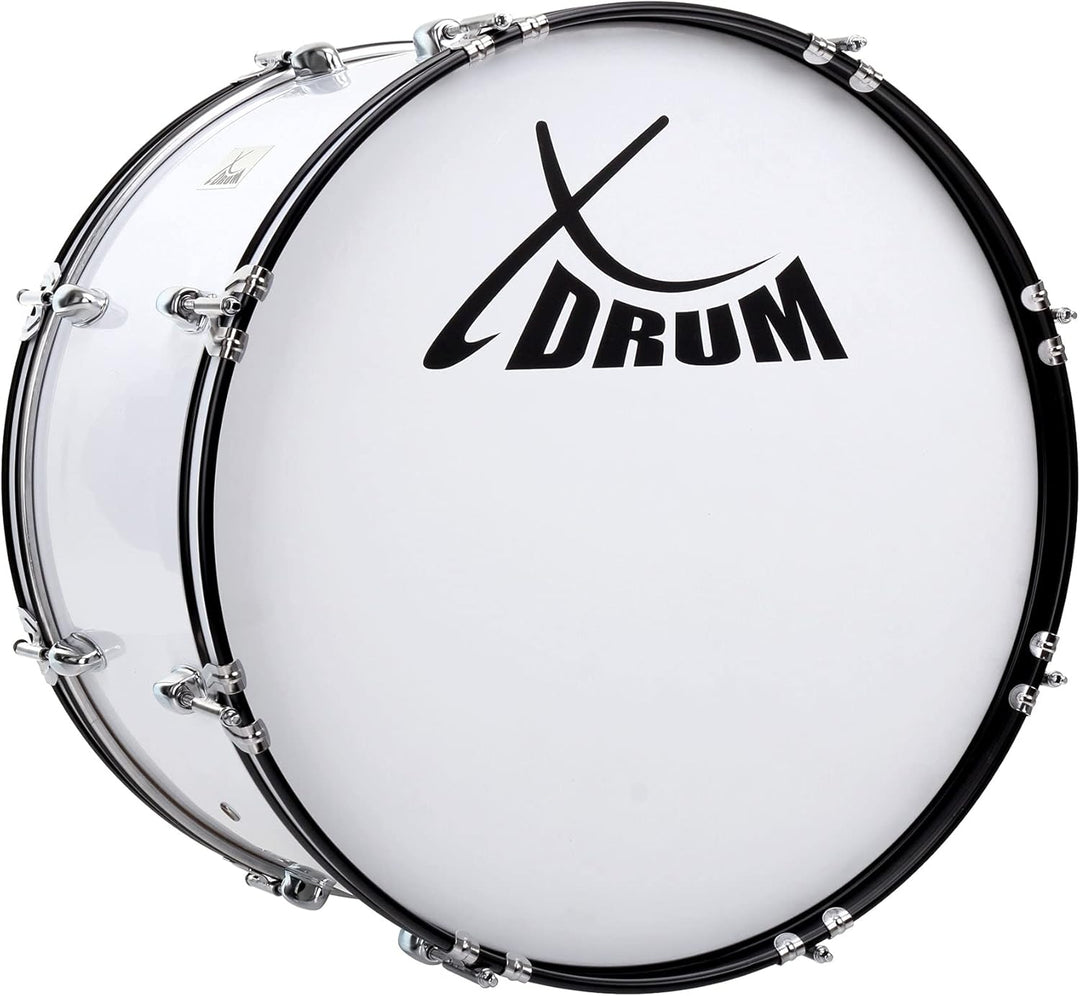 XDrum MBD-222 Marsch Bass Trommel, Fussball Pauke 22" x 12" (7,5 kg, 4 Ösen, Spannschrauben, inkl. P